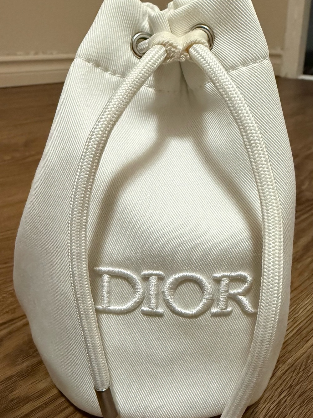 Dior Cream Drawstring Mini Pouch - Picture 2 of 6